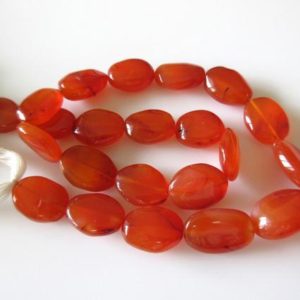 Shop Carnelian Bead Shapes! 5 Strands Wholesale Natural Carnelian Smooth Oval Beads, 10mm Beads, 13 Inch Strand, GDS218 | Natural genuine other-shape Carnelian beads for beading and jewelry making.  #jewelry #beads #beadedjewelry #diyjewelry #jewelrymaking #beadstore #beading #affiliate #ad