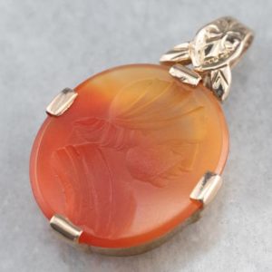 Shop Carnelian Pendants! Carnelian Intaglio Gold Pendant, Carved Carnelian Pendant, Medallion Pendant, Upcycled Antique, Layering Pendant, 3KX6R9Z6 | Natural genuine Carnelian pendants. Buy crystal jewelry, handmade handcrafted artisan jewelry for women.  Unique handmade gift ideas. #jewelry #beadedpendants #beadedjewelry #gift #shopping #handmadejewelry #fashion #style #product #pendants #affiliate #ad