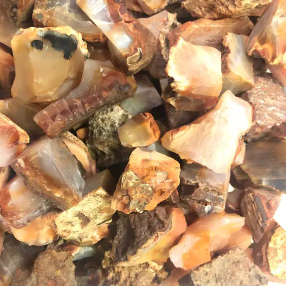 Raw Carnelian Stone Grade B - Rough Carnelian Crystal - Some Flat Sides - Healing Crystals & Stones - Raw Carnelian Crystal - Sacral Chakra