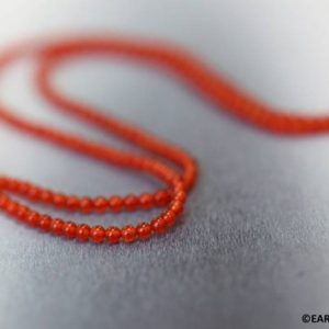 Shop Carnelian Round Beads! XS/ Carnelian 2-2.5mm Round beads 15.5" strand Dyed orange red Tiny agate gemstone beads for jewelry making | Natural genuine round Carnelian beads for beading and jewelry making.  #jewelry #beads #beadedjewelry #diyjewelry #jewelrymaking #beadstore #beading #affiliate #ad