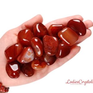Shop Tumbled Carnelian Crystals & Pocket Stones! Dark Carnelian Tumbled Stone, Dark Carnelian, Tumbled Stones, Carnelian, Stones, Rocks, Gemstones, Gifts, Crystals, Zodiac, Healing Crystals | Natural genuine stones & crystals in various shapes & sizes. Buy raw cut, tumbled, or polished gemstones for making jewelry or crystal healing energy vibration raising reiki stones. #crystals #gemstones #crystalhealing #crystalsandgemstones #energyhealing #affiliate #ad