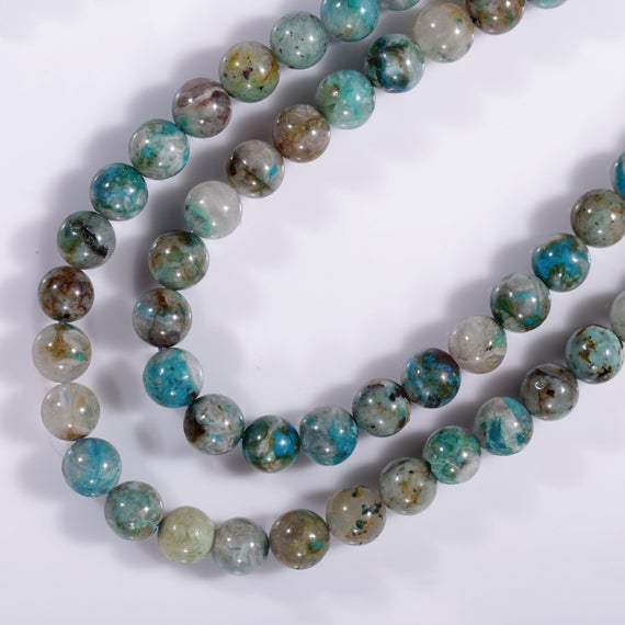 Chrysocolla Gemstone Beads, Smooth Round Beads, Loose Chrysocolla Gemstone, Jewelry Making Beads, Precious Gemstone For Jewelry