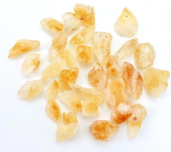 Raw Citrine Crystal Heat Treated (0.5" - 3") Citrine Stone - Raw Citrine Stone - Healing Crystals And Stones - Citrine Stone Treated