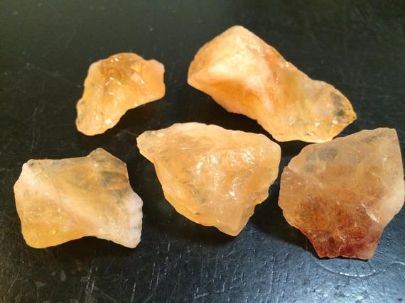 Rough Citrine Crystal Heat Treated (0.5" - 3") Citrine Stone - Raw Citrine Stone - Healing Crystals And Stones - Brazilian Citrine Treated