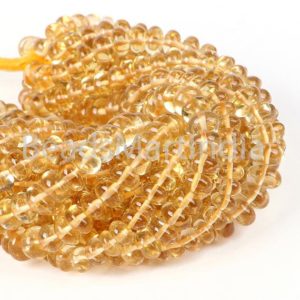 Shop Citrine Rondelle Beads! Citrine Rondelle Beads, 6.50-7 mm Citrine Smooth Rondelle Beads, Citrine Plain Rondelle Beads, Natural Citrine Rondelle Beads, Citrine Beads | Natural genuine rondelle Citrine beads for beading and jewelry making.  #jewelry #beads #beadedjewelry #diyjewelry #jewelrymaking #beadstore #beading #affiliate #ad