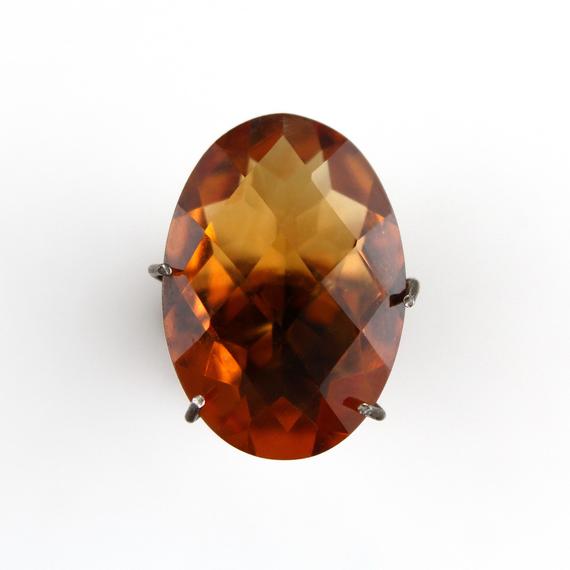 Natural Citrine Loose Stone 13x9mm Faceted Oval Cut Golden Orange Quartz Gemstone 3.41ct