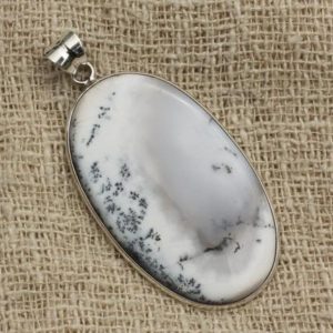 Shop Dendritic Agate Pendants! n4 – Pendentif Argent 925 et Agate Dendritique Ovale 51x31mm | Natural genuine Dendritic Agate pendants. Buy crystal jewelry, handmade handcrafted artisan jewelry for women.  Unique handmade gift ideas. #jewelry #beadedpendants #beadedjewelry #gift #shopping #handmadejewelry #fashion #style #product #pendants #affiliate #ad