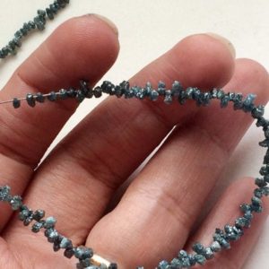 Shop Raw & Rough Diamond Beads! 2-3mm Blue Rough Diamond Drops, Blue Raw Diamond Beads, Blue Diamond Drilled Briolettes For Jewelry, Blue Diamond Beads 3.5 Inch – DS219 | Natural genuine beads Diamond beads for beading and jewelry making.  #jewelry #beads #beadedjewelry #diyjewelry #jewelrymaking #beadstore #beading #affiliate #ad