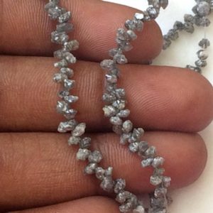 Shop Diamond Bead Shapes! 3.5-4mm Approx Grey Raw Diamond Drops, Natural Uncut Diamond Beads, Rare Rough Diamond Briolettes For Jewelry (4IN To 8IN Options) – DDP20 | Natural genuine other-shape Diamond beads for beading and jewelry making.  #jewelry #beads #beadedjewelry #diyjewelry #jewelrymaking #beadstore #beading #affiliate #ad