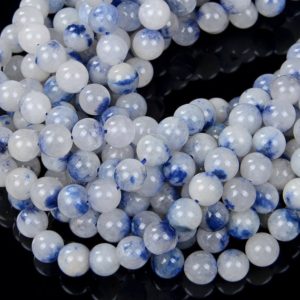 Shop Dumortierite Beads! 6mm Genuine Rare Dumortierite In Quartz Gemstone Round Beads 15.5 Inch Full Strand (80007320-A254) | Natural genuine beads Dumortierite beads for beading and jewelry making.  #jewelry #beads #beadedjewelry #diyjewelry #jewelrymaking #beadstore #beading #affiliate #ad