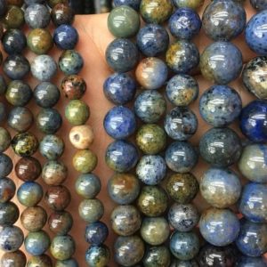 Shop Dumortierite Beads! A+ Rainbow Dumortierite Beads,Natural Gemstone Beads, Round Stone Beads 6mm 8mm 10mm 12mm 15'' | Natural genuine beads Dumortierite beads for beading and jewelry making.  #jewelry #beads #beadedjewelry #diyjewelry #jewelrymaking #beadstore #beading #affiliate #ad