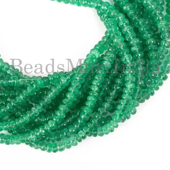 2.75-5 Mm Colombian Emerald Beads, Emerald Rondelle Beads, Emerald Smooth Beads, Emerald Beads, Colombian Emerald Plain Rondelle Beads