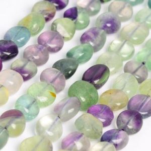 Shop Fluorite Beads! Genuine Natural Multicolor Fluorite Loose Beads Grade A Pebble Nugget Shape 8-10mm | Natural genuine beads Fluorite beads for beading and jewelry making.  #jewelry #beads #beadedjewelry #diyjewelry #jewelrymaking #beadstore #beading #affiliate #ad