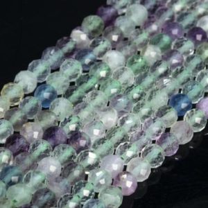 Shop Fluorite Faceted Beads! Genuine Natural Multicolor Fluorite Loose Beads Grade AA Faceted Round Shape 5mm | Natural genuine faceted Fluorite beads for beading and jewelry making.  #jewelry #beads #beadedjewelry #diyjewelry #jewelrymaking #beadstore #beading #affiliate #ad