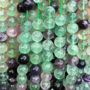 Shop Fluorite Round Beads! Fluorite Beads, Natural Gemstone Beads, Purple Green Fluorite Stone Beads, Round Loose Beads 4mm 6mm 8mm 10mm 15'' | Natural genuine round Fluorite beads for beading and jewelry making.  #jewelry #beads #beadedjewelry #diyjewelry #jewelrymaking #beadstore #beading #affiliate #ad