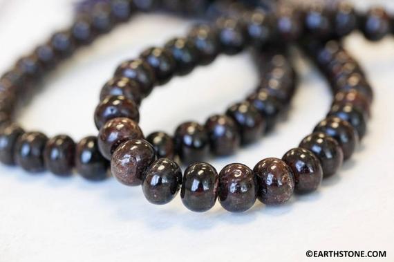 M/ Garnet 10mm Rondelle Beads 16" Strand Enhanced Garnet Gemstone Beads For Jewelry Making