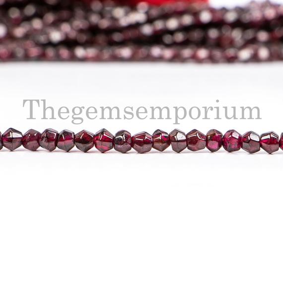 Garnet Smooth Fancy Rondelle Beads, 4-4.50mm Garnet Rondelle Beads Beads, Garnet Smooth Beads, Mozambique Garnet Beads, Jewelry Making Beads