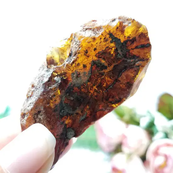 Genuine Dominican Amber, Rough Amber, Raw Amber, Natural Amber, Amber Stone, Worry Stone, Amber Ring, Blue Amber, Amber With Insect, Fossil
