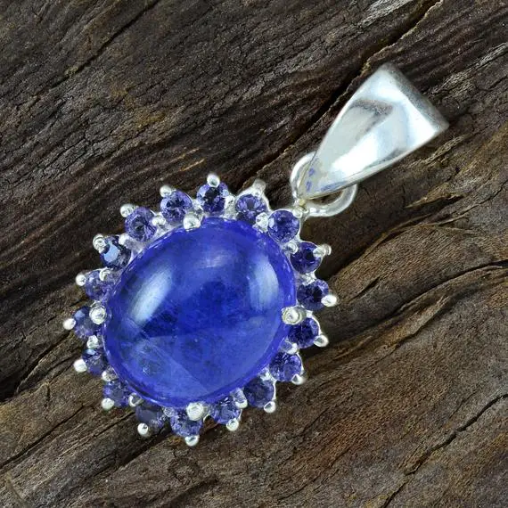 Natural Tanzanite Pendant,sterling Silver Tanzanite Gemstone Pendant,tanzanite Necklace Jewelry,birthday Gift For Her,silver Pendant Blue