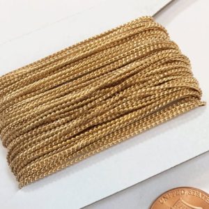Shop Stringing Material for Jewelry Making! Gold color  Brass beading chain 1mm 32ft spool | Shop jewelry making and beading supplies, tools & findings for DIY jewelry making and crafts. #jewelrymaking #diyjewelry #jewelrycrafts #jewelrysupplies #beading #affiliate #ad