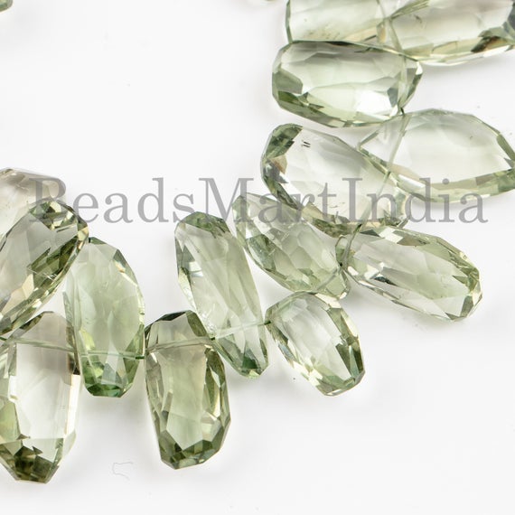 Green Amethyst Faceted Beads, Green Amethyst Beads, Green Amethyst Nuggets Shape Beads, Amethyst Beads, Amethyst Faceted Nuggets Shape Beads