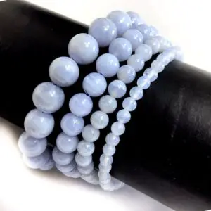 AA Genuine Natural Blue Lace Agate Bracelet Stretch Elastic Crystal Healing Gemstone Round Beaded for Men,Women 4mm 6mm 8mm 10mm 12mm 7.5" | Natural genuine Blue Lace Agate bracelets. Buy handcrafted artisan men's jewelry, gifts for men.  Unique handmade mens fashion accessories. #jewelry #beadedbracelets #beadedjewelry #shopping #gift #handmadejewelry #bracelets #affiliate #ad