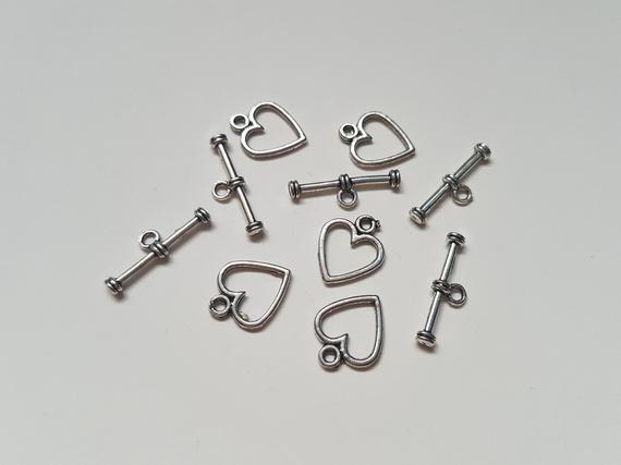 Heart Toggle Clasps, Toggle Clasps, Jewellery Clasps, Decorative Clasps, Jewellery Making, Jewellery Findings, Toggle, Clasps, Hearts