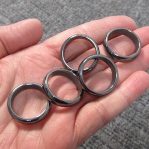 Hematite Ring Approx. Size 10-10.5  M105 | Natural genuine Hematite rings, simple unique handcrafted gemstone rings. #rings #jewelry #shopping #gift #handmade #fashion #style #affiliate #ad