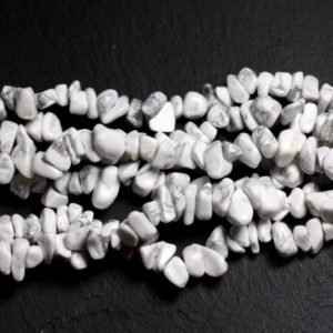 Shop Howlite Chip & Nugget Beads! 130pc-stone – Howlite Chips 5-10mm – 4558550036308 seed beads | Natural genuine chip Howlite beads for beading and jewelry making.  #jewelry #beads #beadedjewelry #diyjewelry #jewelrymaking #beadstore #beading #affiliate #ad