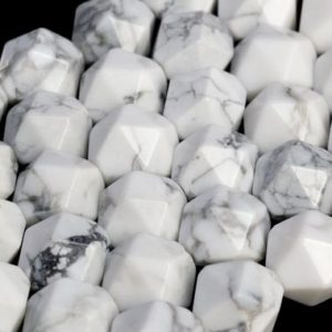 Howlite Loose Beads Star Cut Faceted Shape 5-6mm 7-8mm 9-10mm | Natural genuine faceted Howlite beads for beading and jewelry making.  #jewelry #beads #beadedjewelry #diyjewelry #jewelrymaking #beadstore #beading #affiliate #ad