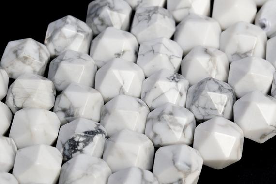 Howlite Loose Beads Star Cut Faceted Shape 5-6mm 7-8mm 9-10mm