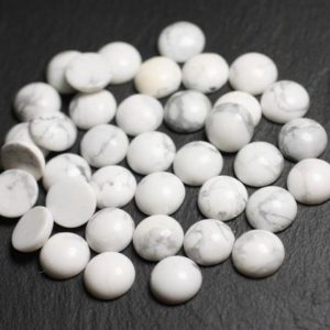 Shop Howlite Round Beads! 1pc – Cabochon Pierre Howlite Rond 10mm blanc gris – 7427039743327 | Natural genuine round Howlite beads for beading and jewelry making.  #jewelry #beads #beadedjewelry #diyjewelry #jewelrymaking #beadstore #beading #affiliate #ad