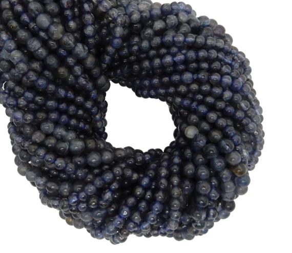 Iolite Beads--small Iolite Round Beads-- 1 Strand (s103b3-04)