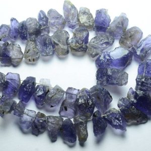 Shop Iolite Chip & Nugget Beads! Natural Iolite Rough Beads Nuggets 4mm to 19mm Raw Gemstone Beads Rare Iolite Beads Strand Natural Shape Beads – 6.5 Inches Strand No3377 | Natural genuine chip Iolite beads for beading and jewelry making.  #jewelry #beads #beadedjewelry #diyjewelry #jewelrymaking #beadstore #beading #affiliate #ad