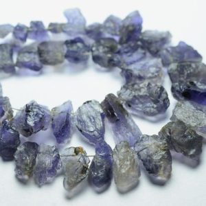 Shop Iolite Chip & Nugget Beads! Natural Iolite Rough Beads Nugget 5mm to 20mm Raw Gemstone Beads Rare Iolite Beads Semi Precious Beads – 6.5 Inches Strand No3376 | Natural genuine chip Iolite beads for beading and jewelry making.  #jewelry #beads #beadedjewelry #diyjewelry #jewelrymaking #beadstore #beading #affiliate #ad