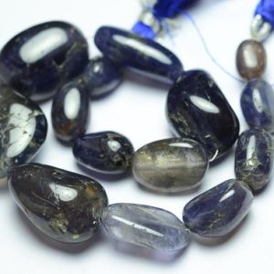 Shop Iolite Chip & Nugget Beads! 8.5 Inches Natural Iolite Plain Nuggets Beads 6x9mm to 17x21mm Smooth Gemstone Nugget Beads Rare Iolite Beads Semi Precious Beads No2790 | Natural genuine chip Iolite beads for beading and jewelry making.  #jewelry #beads #beadedjewelry #diyjewelry #jewelrymaking #beadstore #beading #affiliate #ad