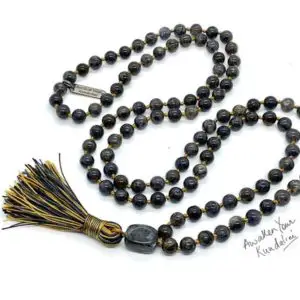 Shop Iolite Necklaces! Iolite Mala Beads Necklace September Birthstone Necklace Intutive Visionary Water Sapphire Iolite Jewelry Yin Yang energy her gifts for him | Natural genuine Iolite necklaces. Buy crystal jewelry, handmade handcrafted artisan jewelry for women.  Unique handmade gift ideas. #jewelry #beadednecklaces #beadedjewelry #gift #shopping #handmadejewelry #fashion #style #product #necklaces #affiliate #ad