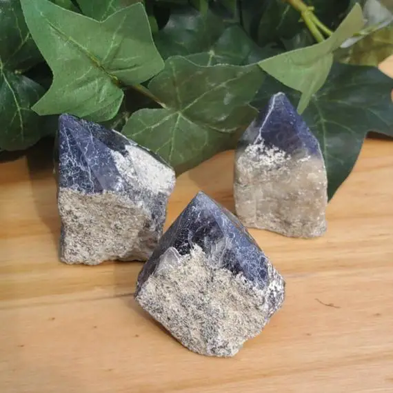 Iolite -  Polished Point Tops - Rough Iolite - Polished Point - Iolite Stone - Iolite Crystal -vision Stone -3rd Eye Chakra -cleansing Stone