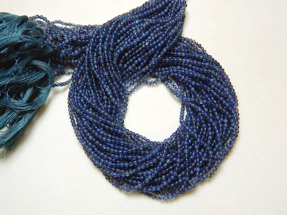 Iolite Round Beads, Iolite Beads, 2.5mm Beads, 13.5 Inch Strand, Sku-dscn5805