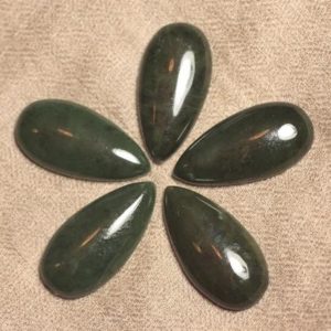 Shop Jade Cabochons! Cabochon de Pierre – Jade Canada Néphrite – Goutte 40 x 20 mm  4558550031631 | Natural genuine stones & crystals in various shapes & sizes. Buy raw cut, tumbled, or polished gemstones for making jewelry or crystal healing energy vibration raising reiki stones. #crystals #gemstones #crystalhealing #crystalsandgemstones #energyhealing #affiliate #ad