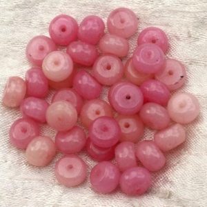 Shop Jade Rondelle Beads! 10pc – stone – Jade Rose 4558550021151 10x6mm Rondelle beads | Natural genuine rondelle Jade beads for beading and jewelry making.  #jewelry #beads #beadedjewelry #diyjewelry #jewelrymaking #beadstore #beading #affiliate #ad