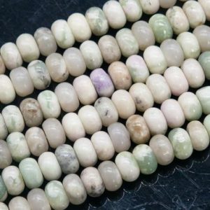 Shop Jade Rondelle Beads! Genuine Natural Milky Green Jade Loose Beads Rondelle Shape 8x5MM | Natural genuine rondelle Jade beads for beading and jewelry making.  #jewelry #beads #beadedjewelry #diyjewelry #jewelrymaking #beadstore #beading #affiliate #ad