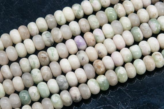 Genuine Natural Milky Green Jade Loose Beads Rondelle Shape 8x5mm