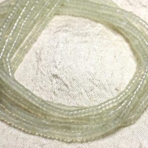 Shop Jade Rondelle Beads! Wire 39cm – stone beads – Jade green clear Rondelle 4x2mm | Natural genuine rondelle Jade beads for beading and jewelry making.  #jewelry #beads #beadedjewelry #diyjewelry #jewelrymaking #beadstore #beading #affiliate #ad
