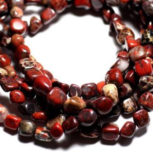Shop Jasper Chip & Nugget Beads! 10pc – stone beads – Jasper Nuggets 7-10mm – 4558550085504 poppy Red | Natural genuine chip Jasper beads for beading and jewelry making.  #jewelry #beads #beadedjewelry #diyjewelry #jewelrymaking #beadstore #beading #affiliate #ad