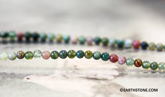Xs/ Fancy Jasper 3mm/ 2mm Round Beads 16" Strand Genuine Jasper Gemstone Beads For Jewelry Making