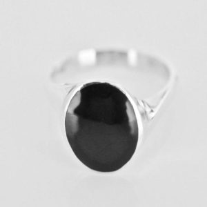 Shop Jet Rings! Whitby Jet Ring, Handmade in Silver | Natural genuine Jet rings, simple unique handcrafted gemstone rings. #rings #jewelry #shopping #gift #handmade #fashion #style #affiliate #ad