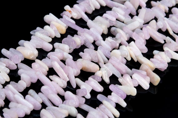 Genuine Natural Kunzite Loose Beads Purple Pink Grade A Stick Pebble Chip Shape 12-24x3-5mm