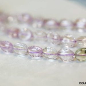 M/ Kunzite 8x10mm Flat Oval beads 16" strand Stabilized light pink transparent Kunzite beads for jewelry making | Natural genuine other-shape Gemstone beads for beading and jewelry making.  #jewelry #beads #beadedjewelry #diyjewelry #jewelrymaking #beadstore #beading #affiliate #ad