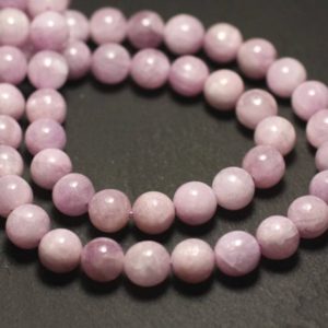 Shop Kunzite Bead Shapes! Wire 39cm Env – Stone Beads – Kunzite Pink Balls 8mm 50pc | Natural genuine other-shape Kunzite beads for beading and jewelry making.  #jewelry #beads #beadedjewelry #diyjewelry #jewelrymaking #beadstore #beading #affiliate #ad